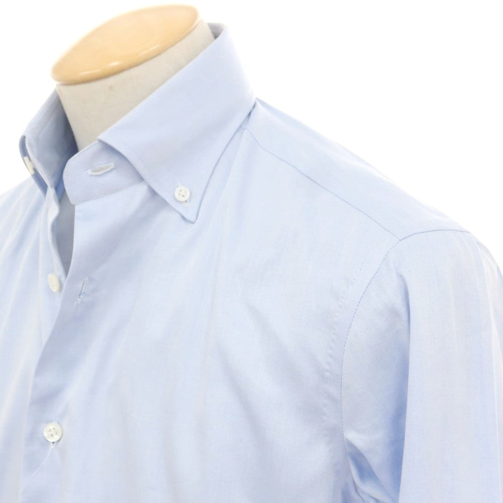 【新品】チリエッロ CIRIELLO コットン ボタンダウン ドレスシャツ ライトブルー【 38 】【 状態ランクN 】【 メンズ 】