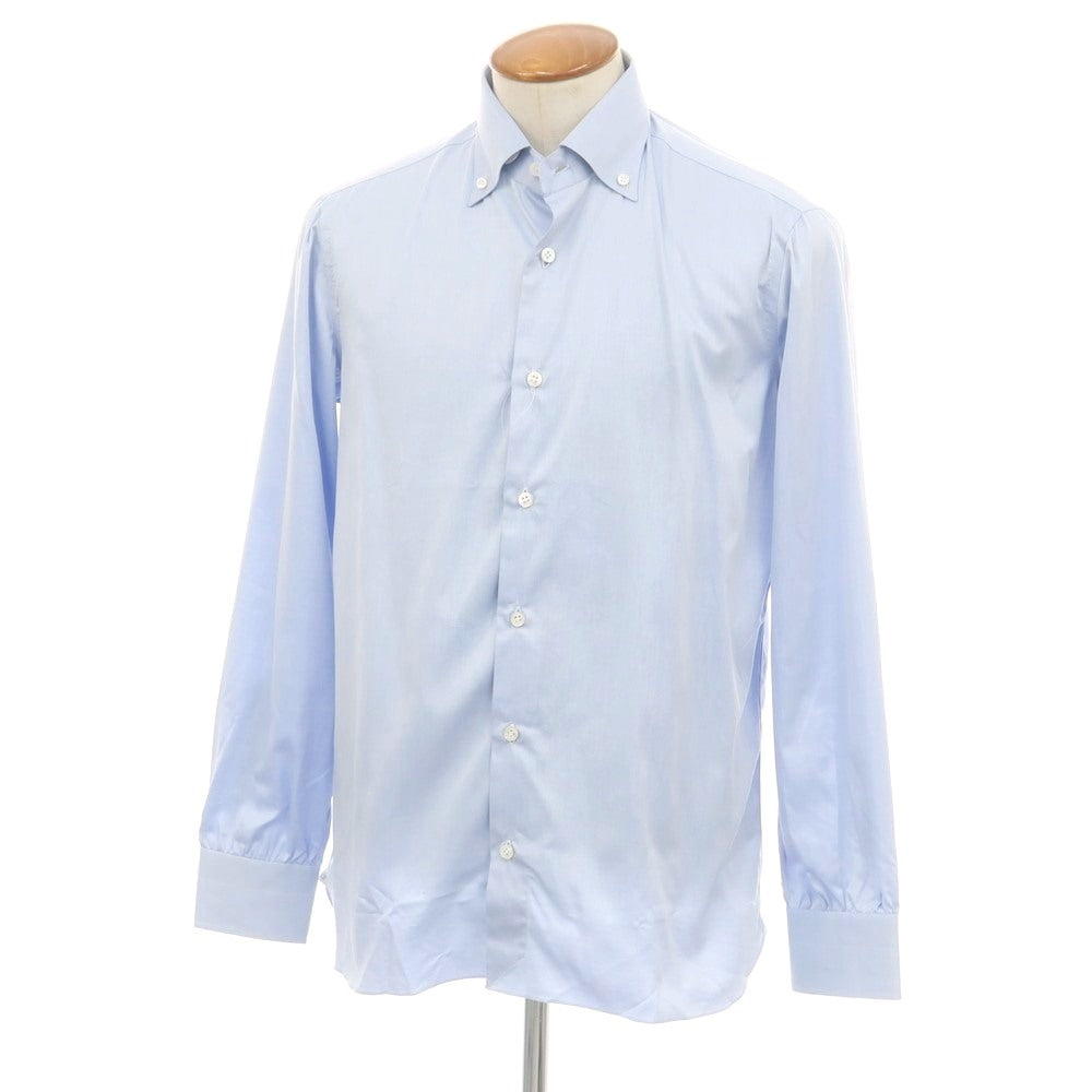 【新品】チリエッロ CIRIELLO コットン ボタンダウン ドレスシャツ ライトブルー【 40 】【 状態ランクN 】【 メンズ 】
