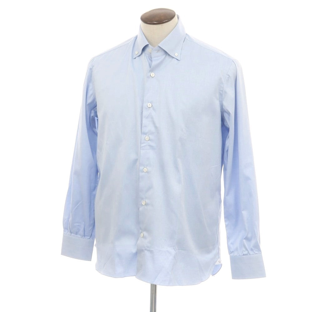 【新品】チリエッロ CIRIELLO コットン ボタンダウン ドレスシャツ ライトブルー【 42 】【 状態ランクN 】【 メンズ 】