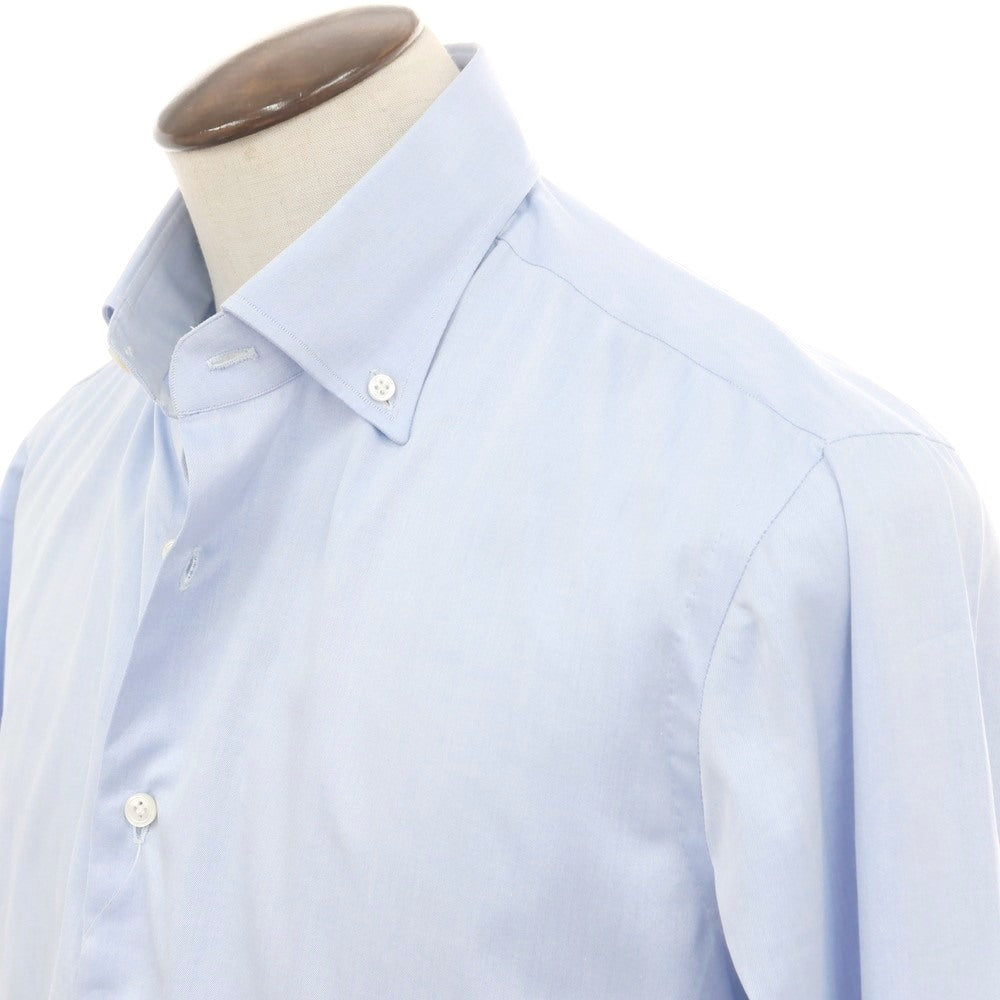 【新品】チリエッロ CIRIELLO コットン ボタンダウン ドレスシャツ ライトブルー【 42 】【 状態ランクN 】【 メンズ 】