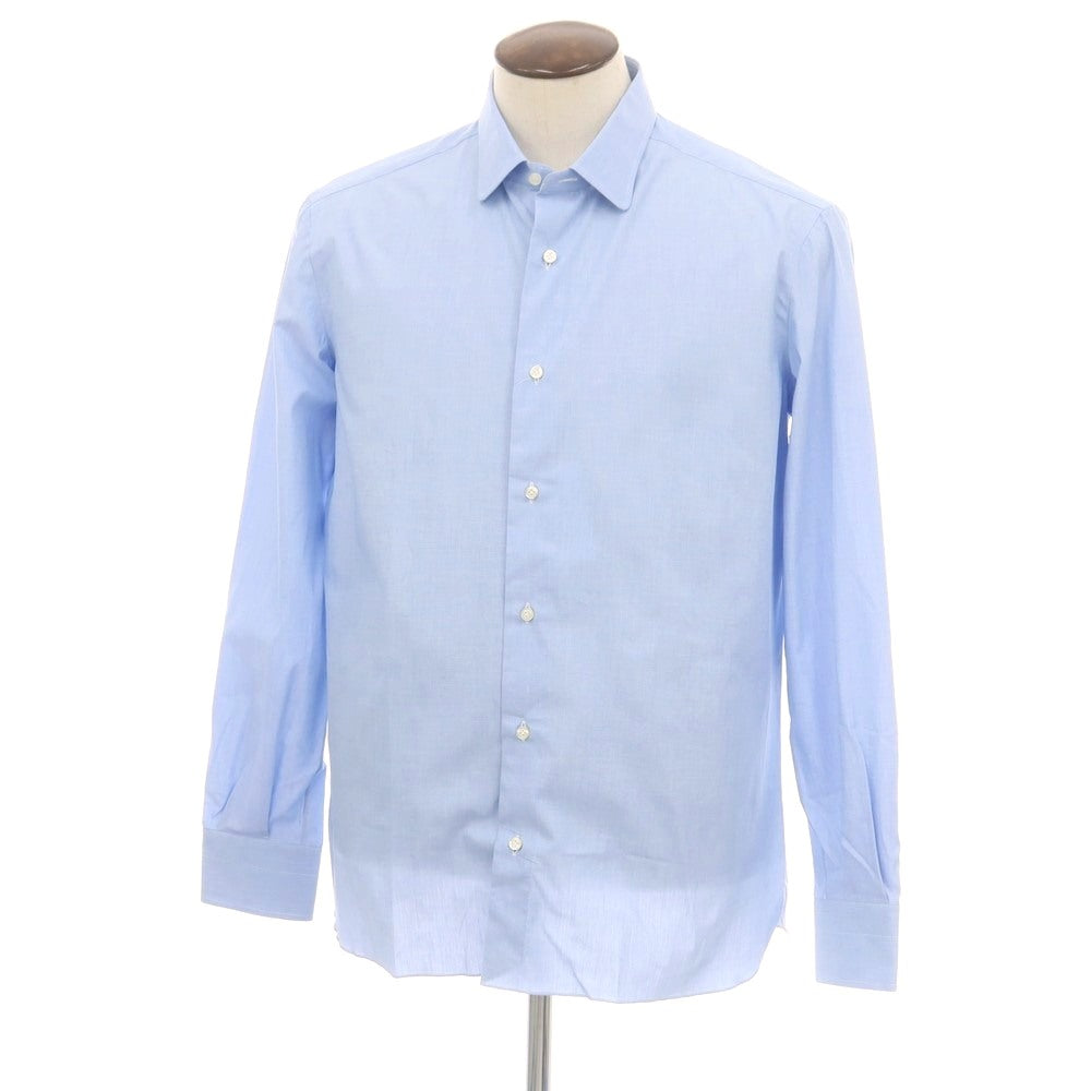 【新品】チリエッロ CIRIELLO コットン ラウンドカラー ドレスシャツ ライトブルー【 43 】【 状態ランクN 】【 メンズ 】
