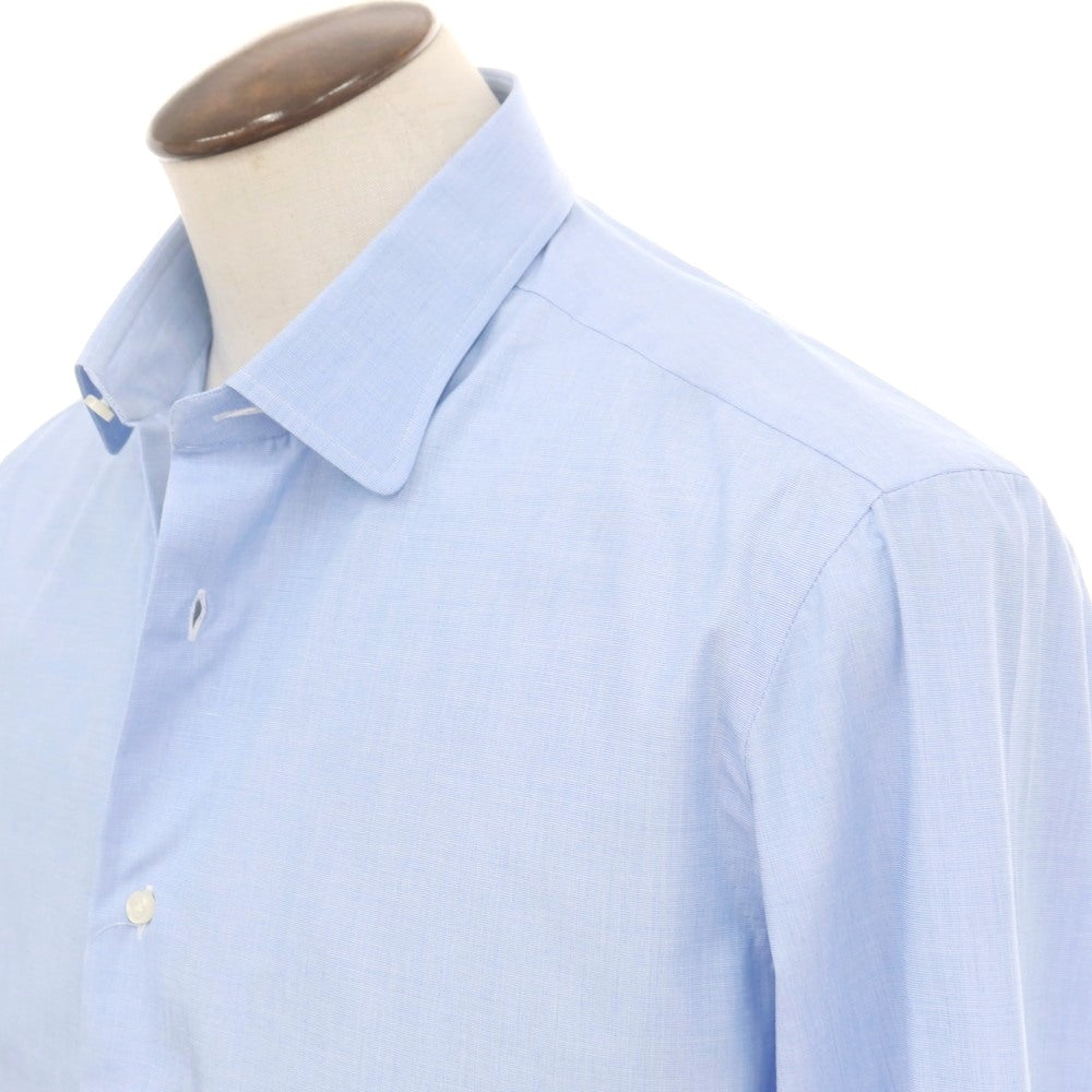 【新品】チリエッロ CIRIELLO コットン ラウンドカラー ドレスシャツ ライトブルー【 43 】【 状態ランクN 】【 メンズ 】