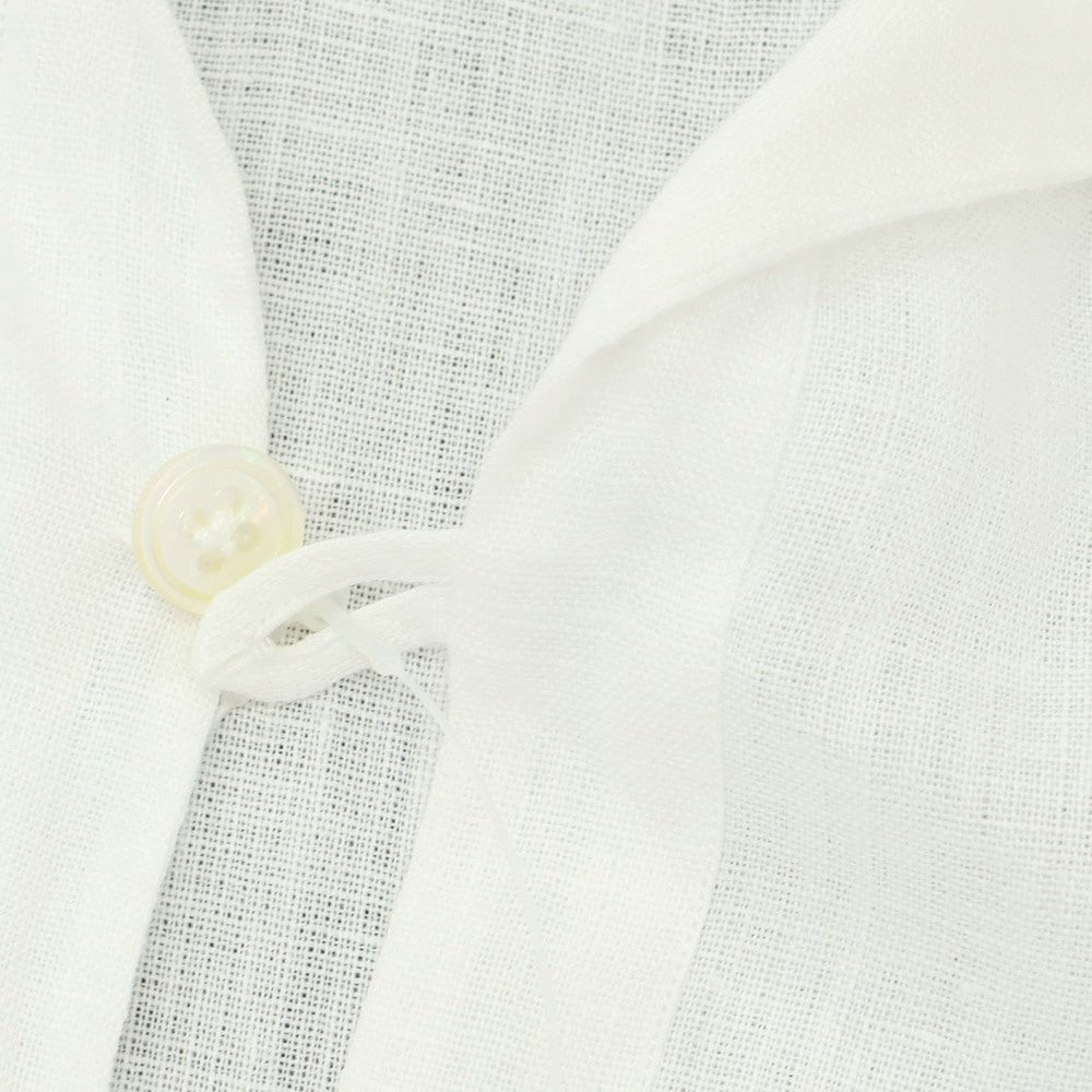 【新品】チリエッロ CIRIELLO リネン 七分袖 カプリシャツ ホワイト【 42 】【 状態ランクN 】【 メンズ 】