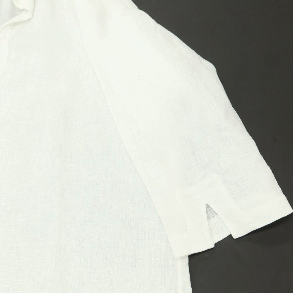 【新品】チリエッロ CIRIELLO リネン 七分袖 カプリシャツ ホワイト【 42 】【 状態ランクN 】【 メンズ 】