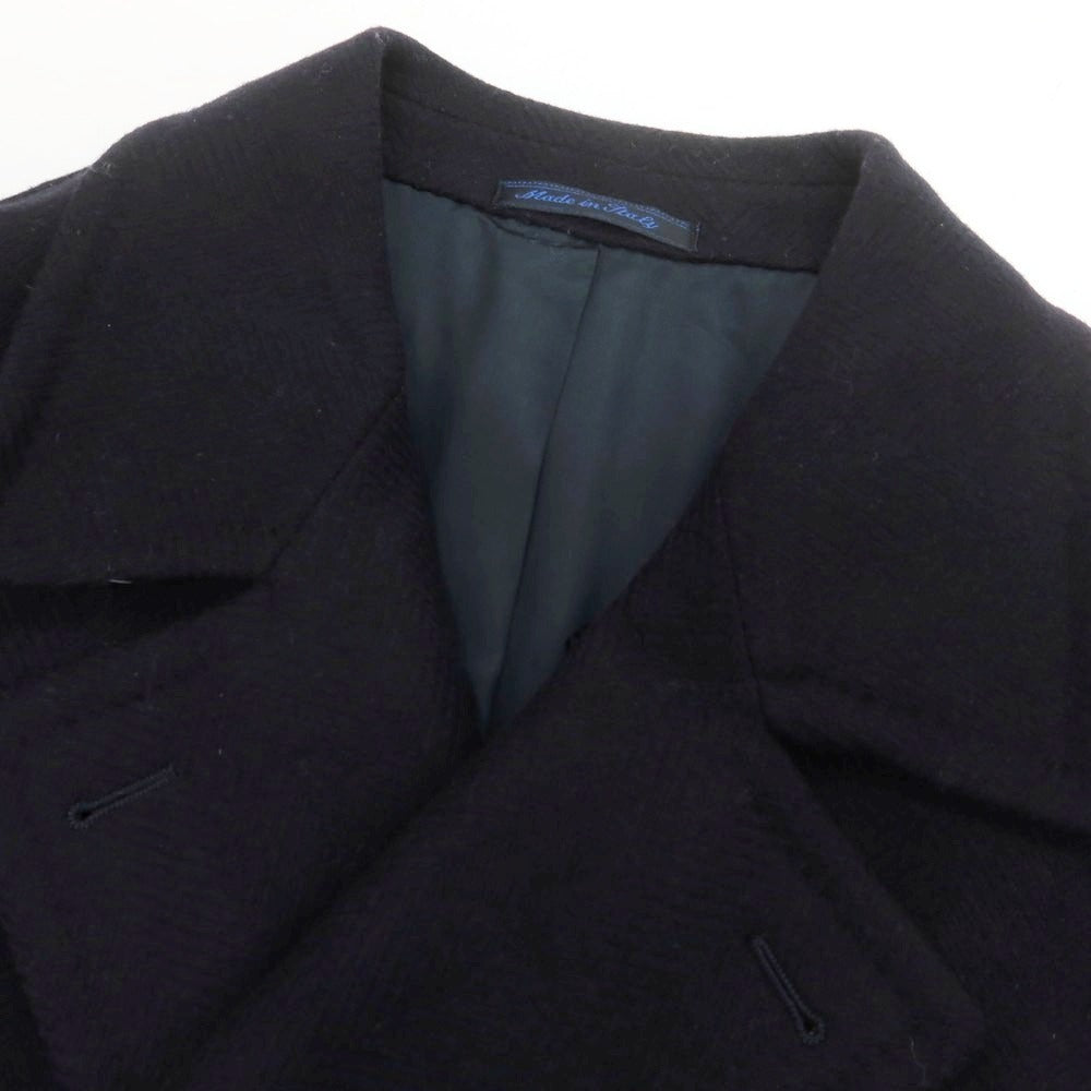 【中古】イザイア ISAIA Casentino ウールカシミヤ ポロコート ネイビー【 50 】【 状態ランクB 】【 メンズ 】