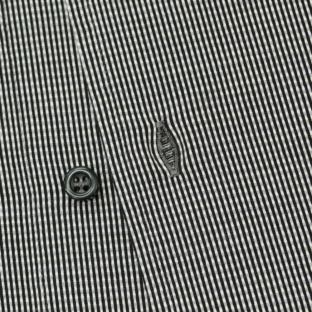 【中古】ギローバー GUY ROVER コットン チェック ホリゾンタルカラー カジュアルシャツ ブラックxホワイト【 L 】【 状態ランクB 】【 メンズ 】