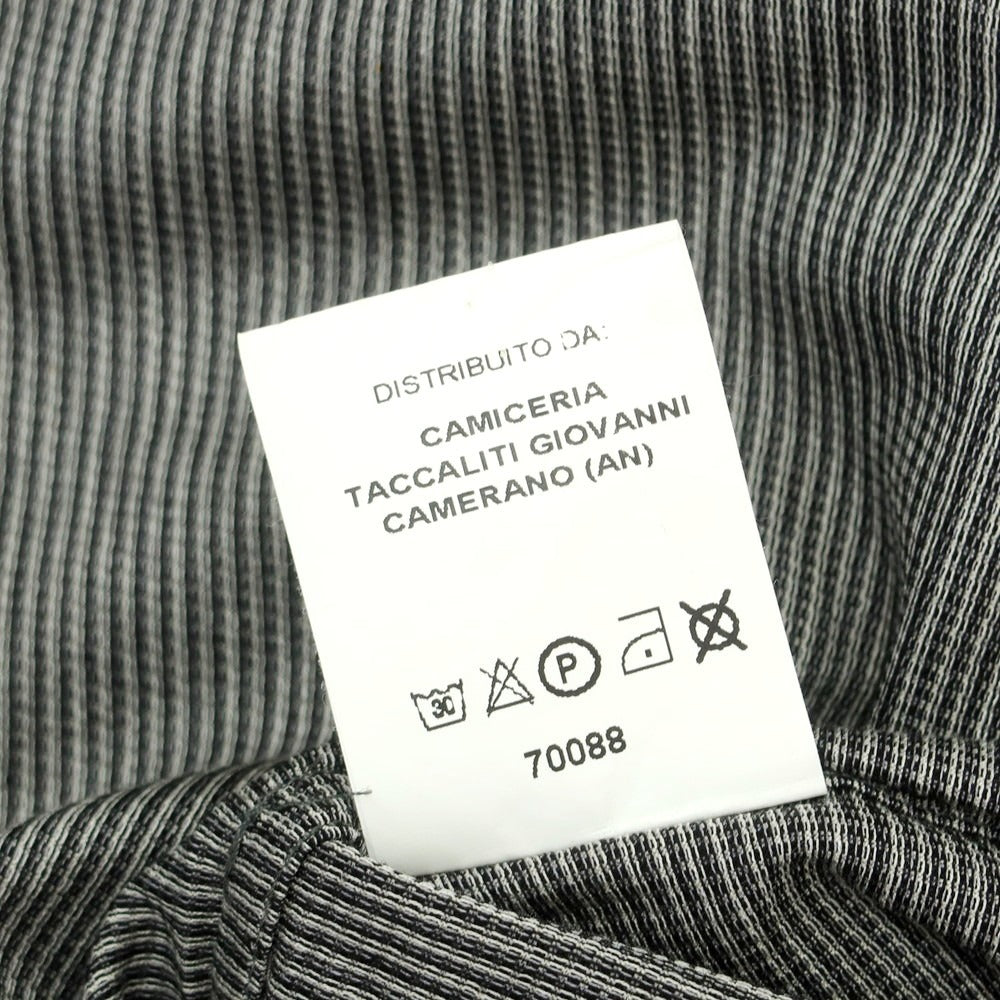 【中古】ギローバー GUY ROVER コットン チェック ホリゾンタルカラー カジュアルシャツ ブラックxホワイト【 L 】【 状態ランクB 】【 メンズ 】