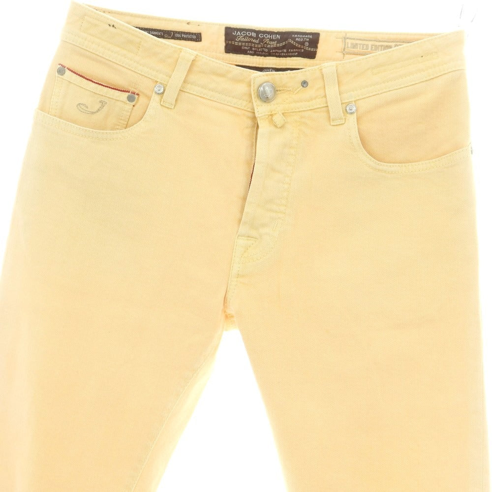 【中古】ヤコブコーエン JACOB COHEN J688 ストレッチ コットン デニムパンツ イエロー【 33 】【 状態ランクC 】【 メンズ 】