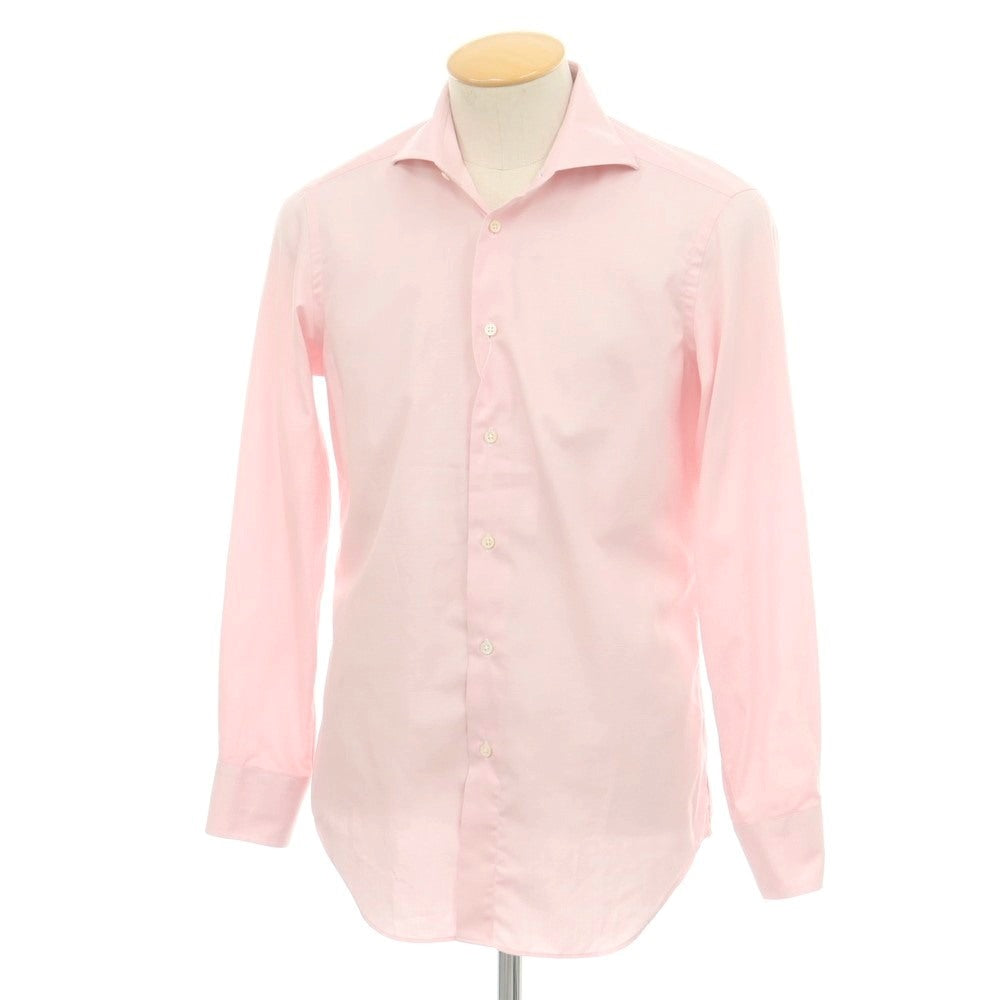 【中古】メイカーズシャツ カマクラ Makers Shirt 鎌倉 コットンポリエステル ワイドカラー ドレスシャツ ピンク【 38 】【 状態ランクB 】【 メンズ 】
