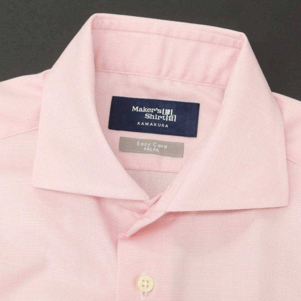 【中古】メイカーズシャツ カマクラ Makers Shirt 鎌倉 コットンポリエステル ワイドカラー ドレスシャツ ピンク【 38 】【 状態ランクB 】【 メンズ 】