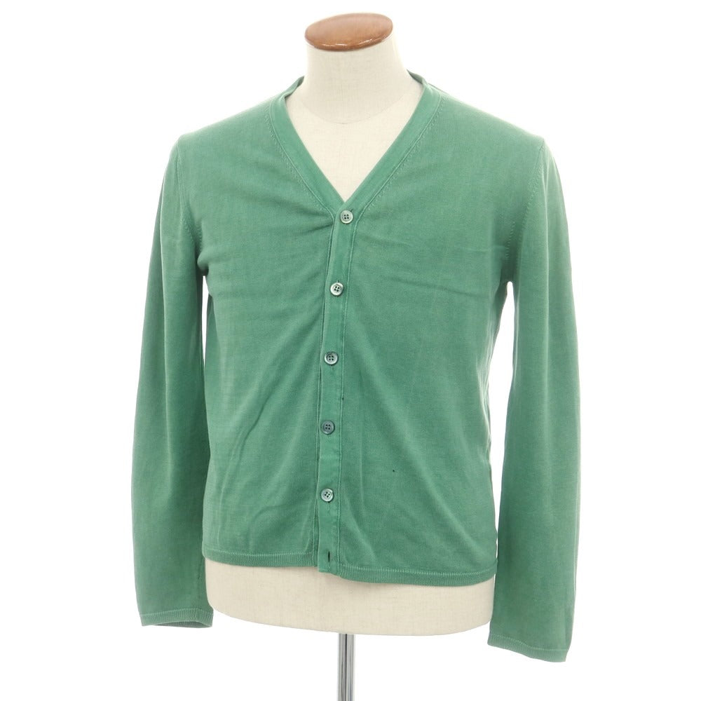 【中古】クルチアーニ CRUCIANI ハイゲージコットン カーディガン グリーン【 サイズ46 】【 状態ランクC 】【 メンズ 】