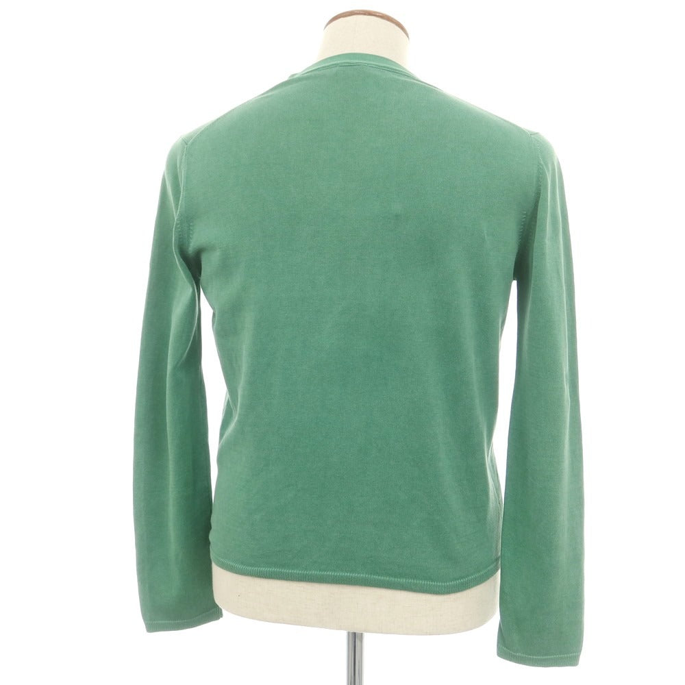 【中古】クルチアーニ CRUCIANI ハイゲージコットン カーディガン グリーン【 サイズ46 】【 状態ランクC 】【 メンズ 】