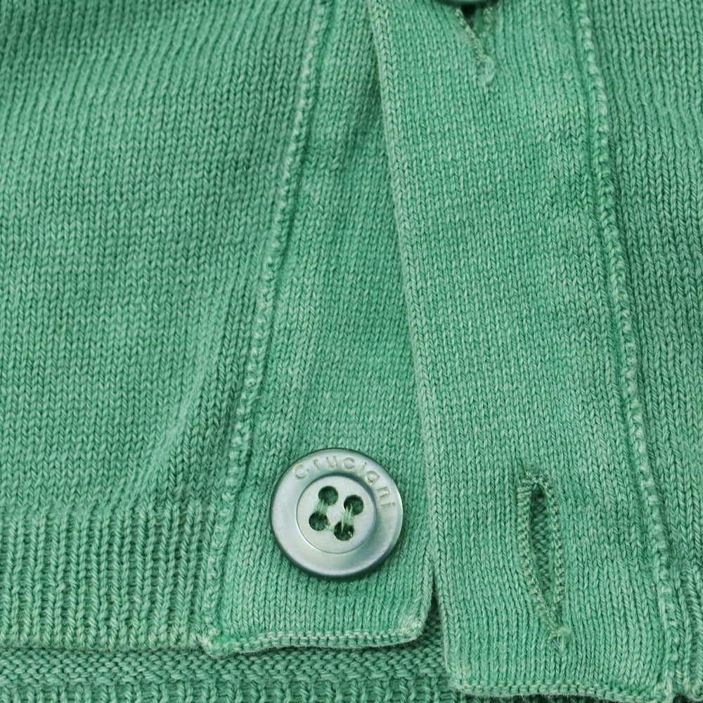 【中古】クルチアーニ CRUCIANI ハイゲージコットン カーディガン グリーン【 サイズ46 】【 状態ランクC 】【 メンズ 】