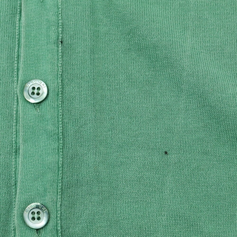 【中古】クルチアーニ CRUCIANI ハイゲージコットン カーディガン グリーン【 サイズ46 】【 状態ランクC 】【 メンズ 】