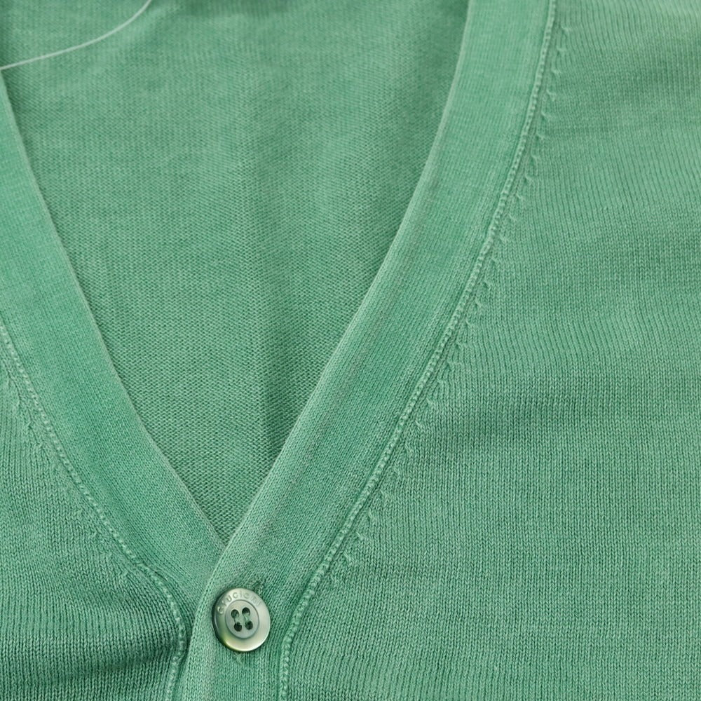 【中古】クルチアーニ CRUCIANI ハイゲージコットン カーディガン グリーン【 サイズ46 】【 状態ランクC 】【 メンズ 】