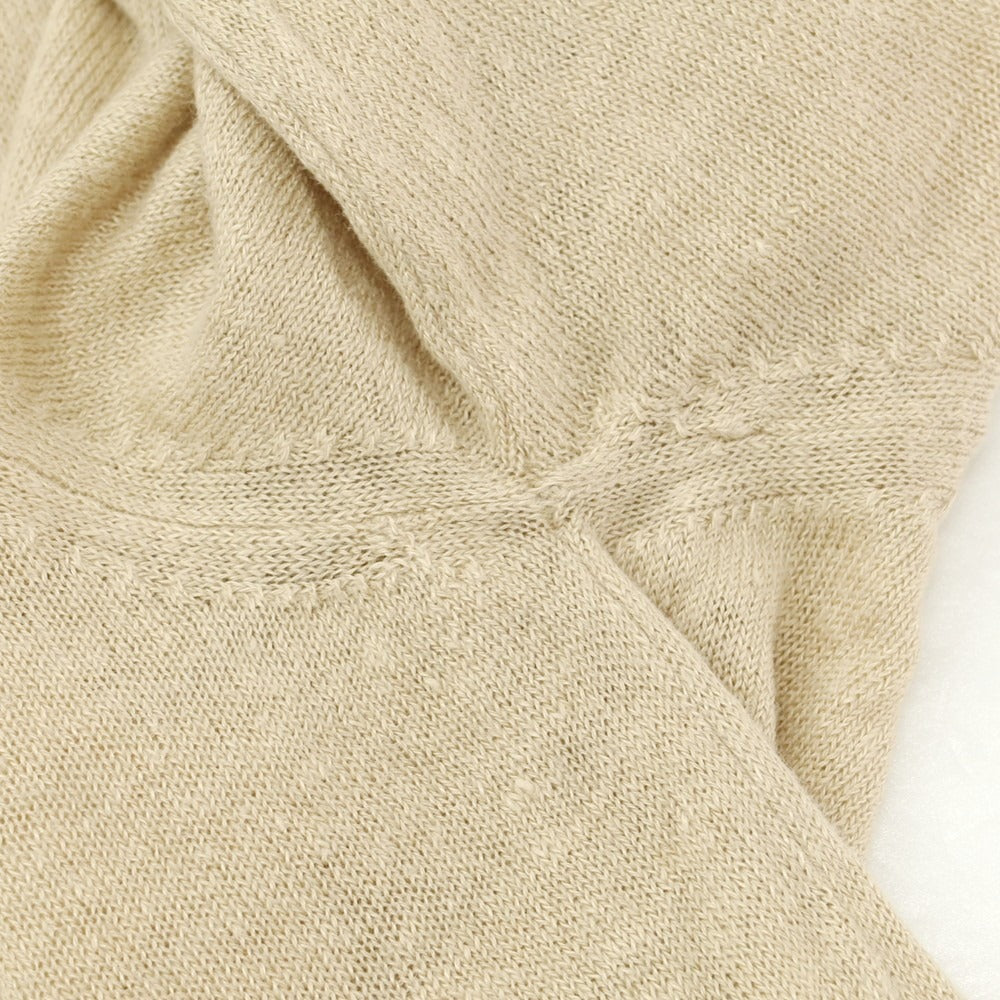 【中古】セッテフィーリ カシミア Settefili Cashmere リネンコットン スキッパー ポロニット ベージュ【 46/XS 】【 状態ランクC 】【 メンズ 】
