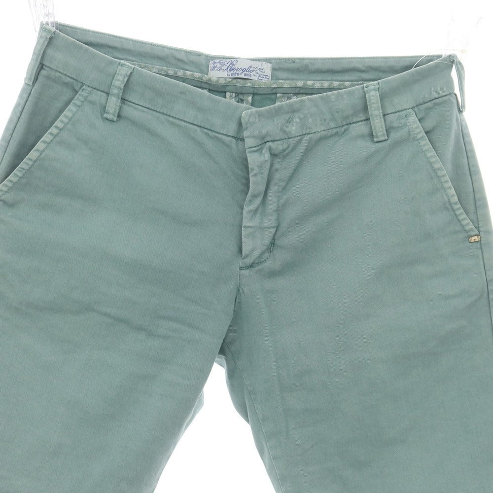 【中古】コロリオ バイ アントレアミ Coroglio by Entre Amis ストレッチ コットン ショートパンツ アッシュブルーグリーン系【 32 】【 状態ランクC 】【 メンズ 】