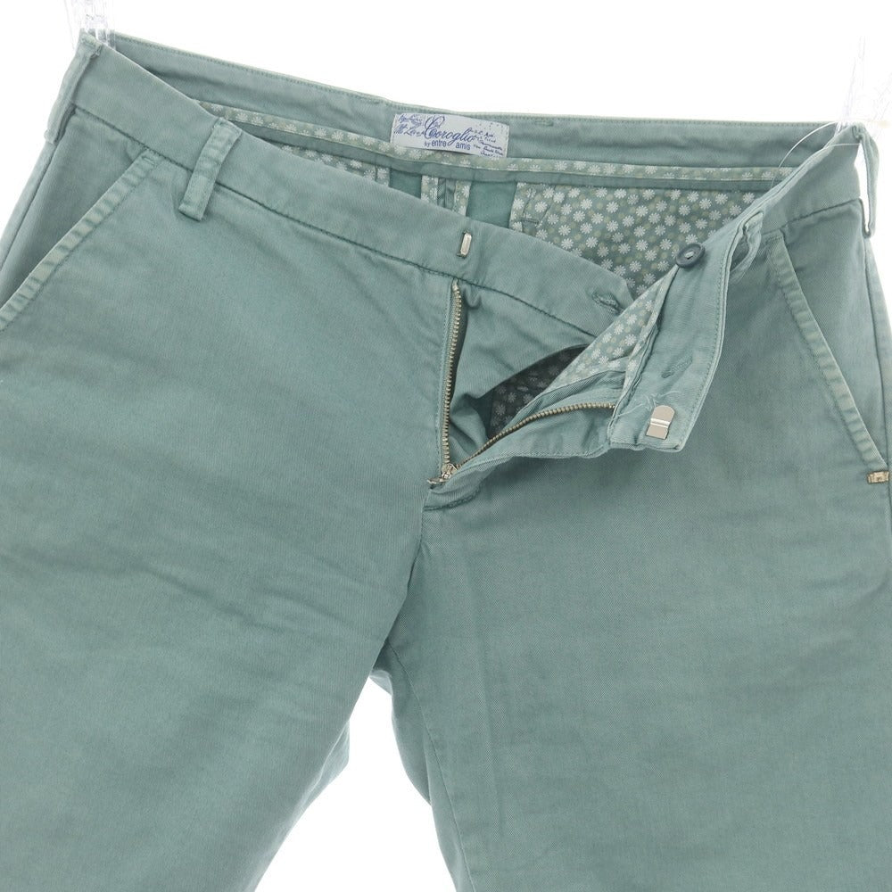 【中古】コロリオ バイ アントレアミ Coroglio by Entre Amis ストレッチ コットン ショートパンツ アッシュブルーグリーン系【 32 】【 状態ランクC 】【 メンズ 】