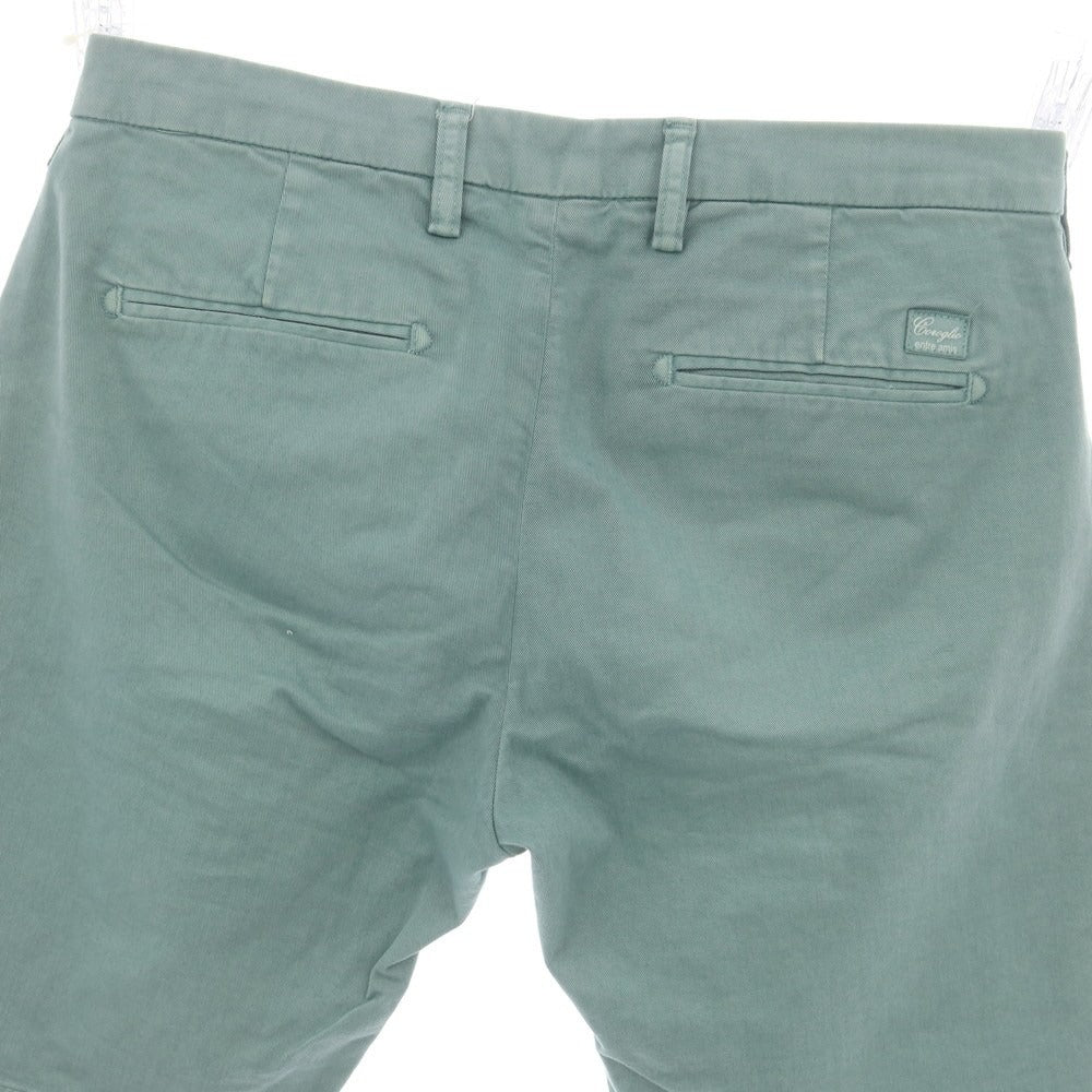 【中古】コロリオ バイ アントレアミ Coroglio by Entre Amis ストレッチ コットン ショートパンツ アッシュブルーグリーン系【 32 】【 状態ランクC 】【 メンズ 】
