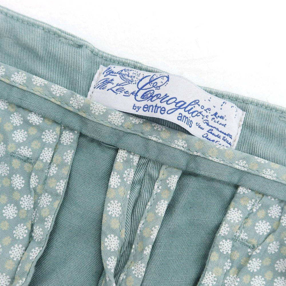 【中古】コロリオ バイ アントレアミ Coroglio by Entre Amis ストレッチ コットン ショートパンツ アッシュブルーグリーン系【 32 】【 状態ランクC 】【 メンズ 】