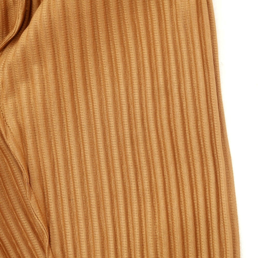 【中古】オム プリッセ イッセイミヤケ HOMME PLISSE ISSEY MIYAKE プリーツ加工 カーディガン ライトブラウン【 表記なし(L位) 】【 状態ランクB 】【 メンズ 】