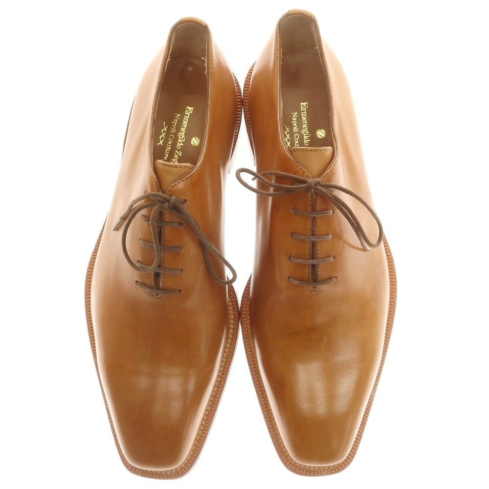 【中古】【未使用】エルメネジルドゼニア Ermenegildo Zegna ナポリクチュール ホールカット ドレスシューズ ライトブラウン【 7 】【 状態ランクS 】【 メンズ 】