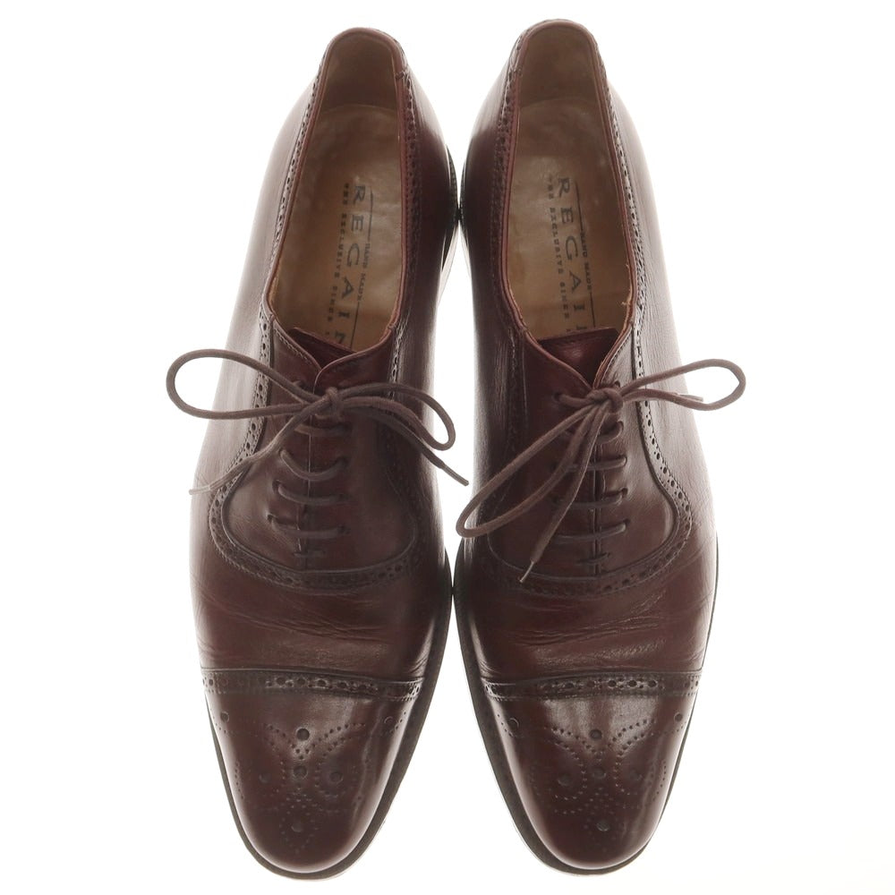 【中古】リゲイン REGAIN セミブローグ ドレスシューズ バーガンディ系【 6 1/2 】【 状態ランクB 】【 メンズ 】