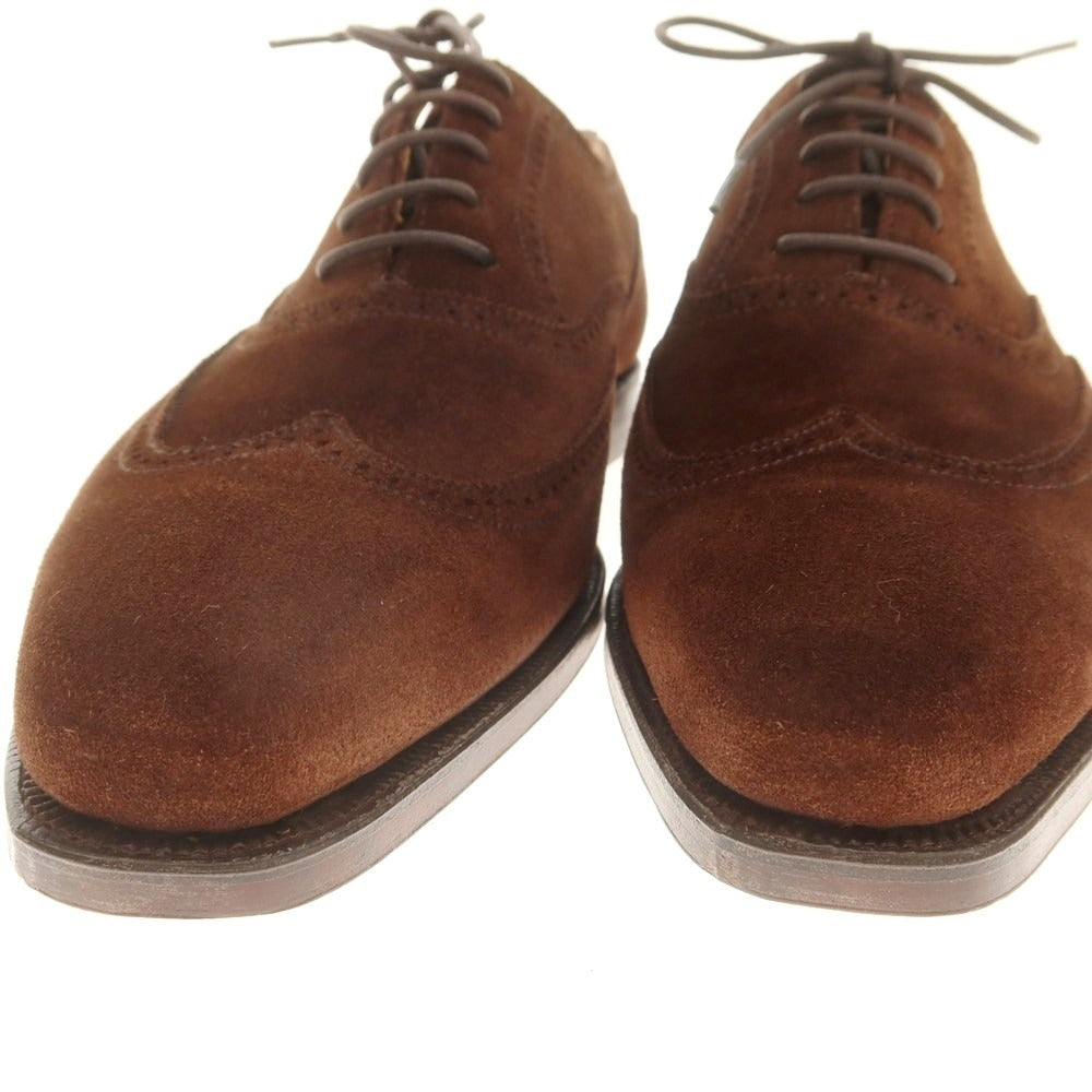 【中古】【未使用】クロケットアンドジョーンズ CROCKETT&JONES DRUMMOND スエード ウイングチップ ドレスシューズ ブラウン【 7E 】【 状態ランクS 】【 メンズ 】
