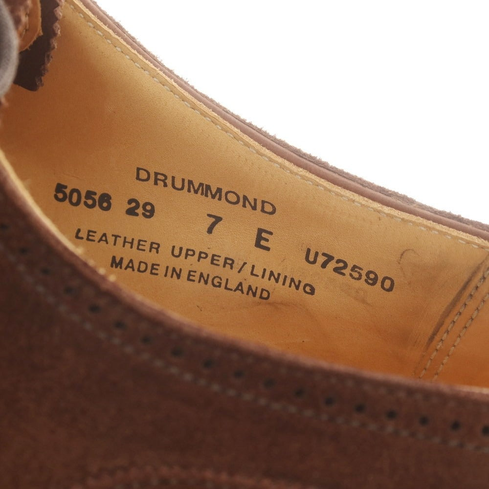 【中古】【未使用】クロケットアンドジョーンズ CROCKETT&JONES DRUMMOND スエード ウイングチップ ドレスシューズ ブラウン【 7E 】【 状態ランクS 】【 メンズ 】