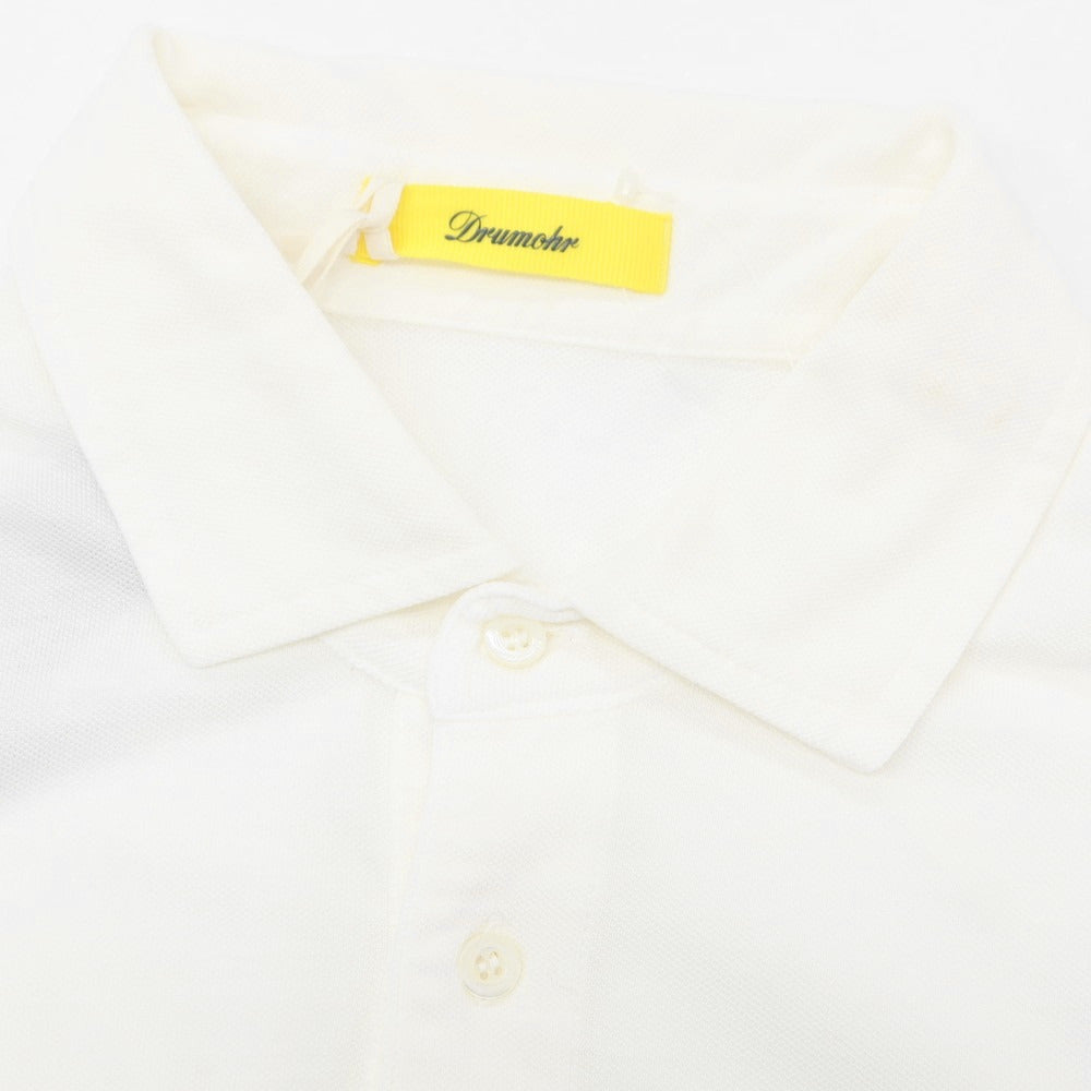 【新品】ドルモア DRUMOHR 鹿の子コットン 半袖ポロシャツ アイボリー【 L 】【 状態ランクN 】【 メンズ 】