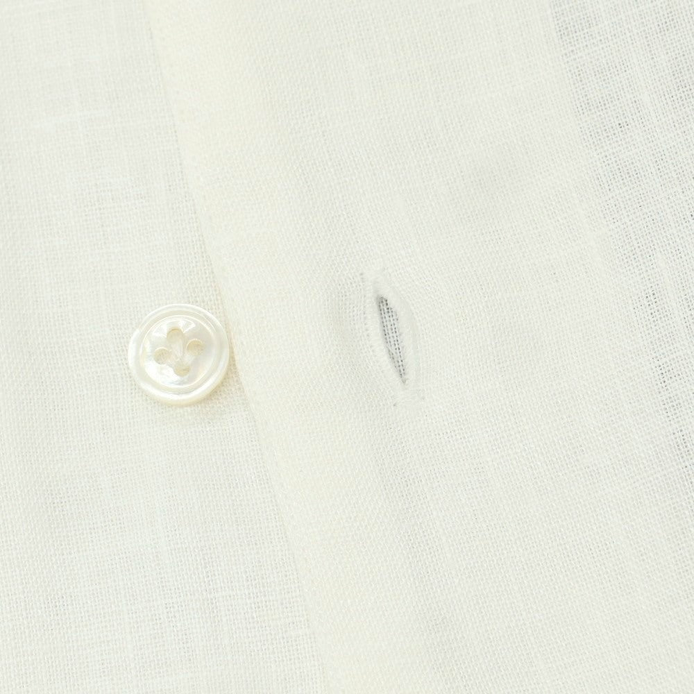 【中古】ボリエッロ BORRIELLO リネン ワイド ワンピースカラー カジュアルシャツ ホワイト【 37 】【 状態ランクD 】【 メンズ 】