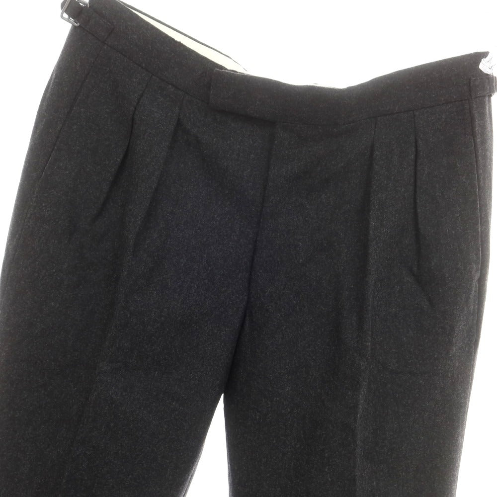 【中古】アンダーソンアンドシェパード ANDERSON & SHEPPARD ウール ドレススラックスパンツ ダークグレー【 36 】【 状態ランクB 】【 メンズ 】