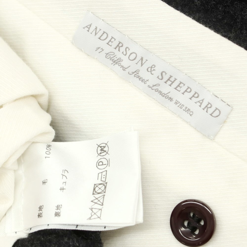 【中古】アンダーソンアンドシェパード ANDERSON & SHEPPARD ウール ドレススラックスパンツ ダークグレー【 36 】【 状態ランクB 】【 メンズ 】