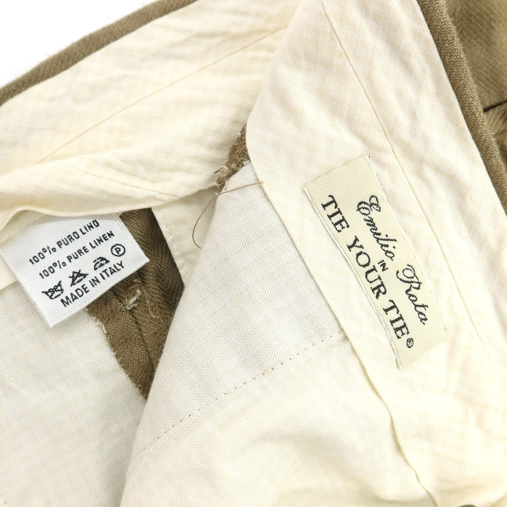 【中古】ロータ ROTA タイユアタイ別注 リネン カジュアルスラックスパンツ ベージュ【 50 】【 状態ランクB 】【 メンズ 】