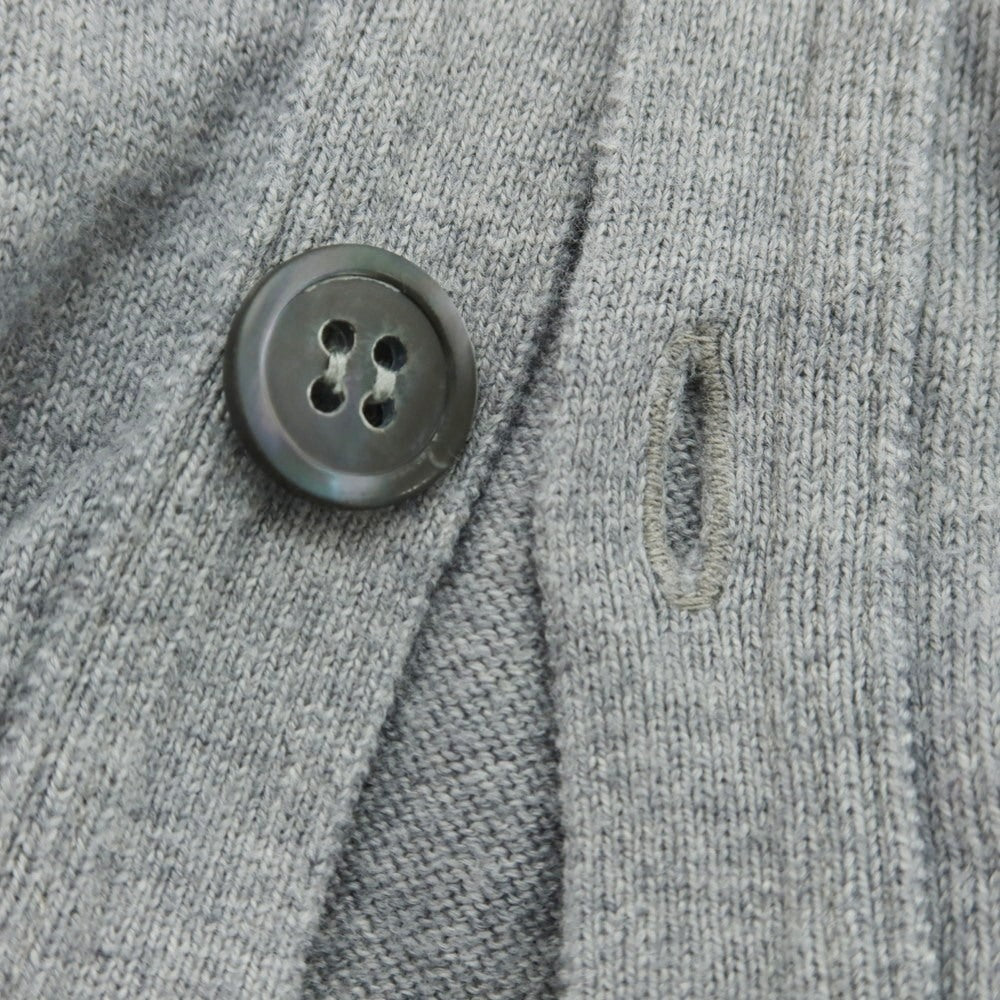 【中古】ジョンスメドレー JOHN SMEDLEY ハイゲージ コットン カーディガン グレー【 M 】【 状態ランクC 】【 メンズ 】