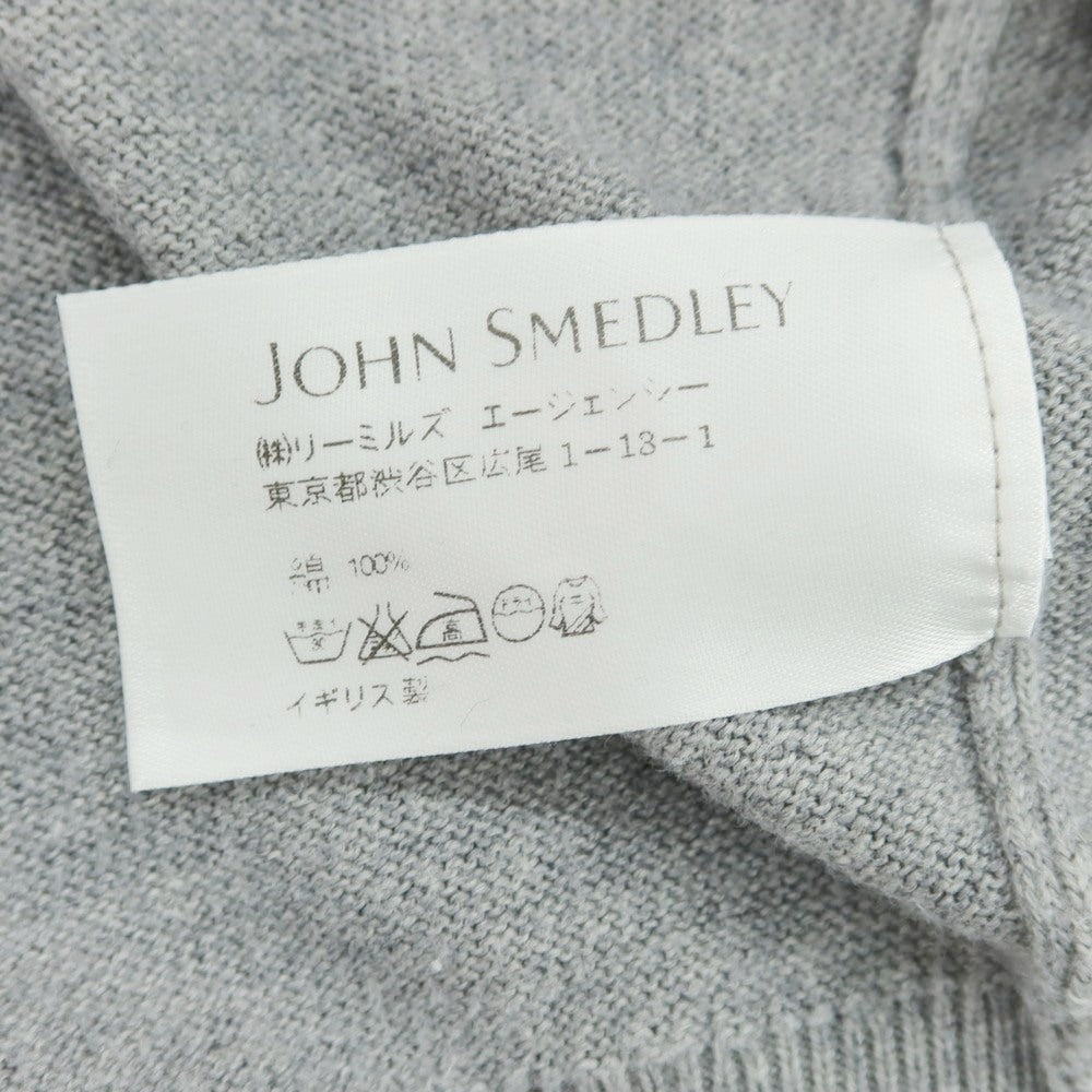 【中古】ジョンスメドレー JOHN SMEDLEY ハイゲージ コットン カーディガン グレー【 M 】【 状態ランクC 】【 メンズ 】