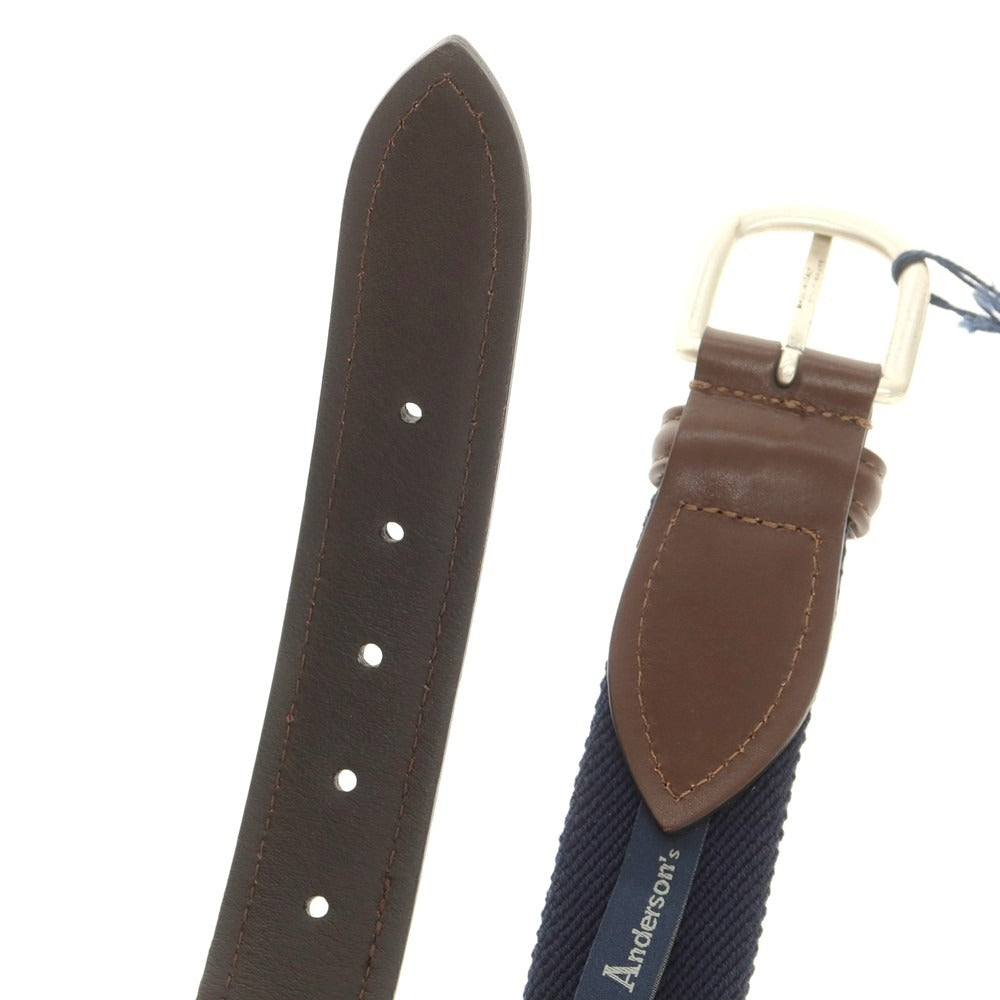 【中古】アンダーソンズ Andersons キャンバス ベルト ブラウンxネイビー【 90 】【 状態ランクA 】【 メンズ 】