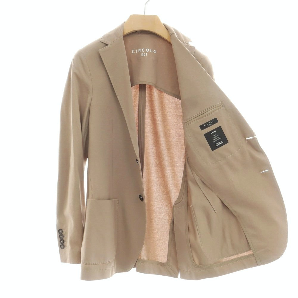 【中古】チルコロ1901 CIRCOLO 1901 コットン ジャージー 2B カジュアルジャケット ベージュ【 44 】【 状態ランクA 】【 メンズ 】