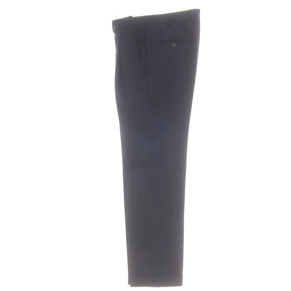 【中古】イザイア ISAIA SIMONE ウール ストライプ 3つボタンスーツ ネイビー【 42 】【 状態ランクC 】【 メンズ 】