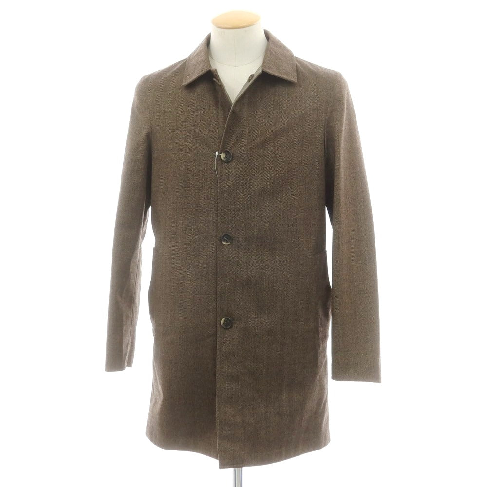 【中古】キーレッド ケイレッド KIRED リバーシブル ステンカラーコート ブラウンxオリーブ【 44 】【 状態ランクB 】【 メンズ 】