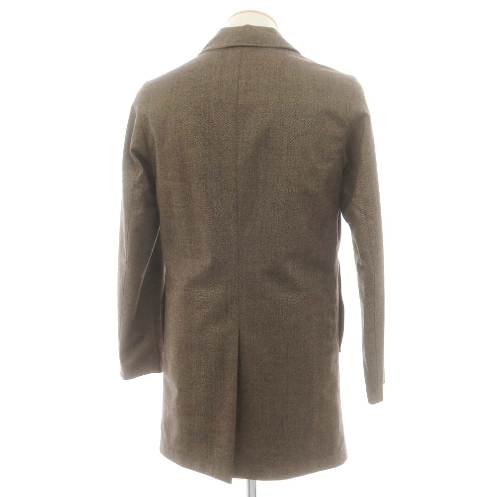 【中古】キーレッド ケイレッド KIRED リバーシブル ステンカラーコート ブラウンxオリーブ【 44 】【 状態ランクB 】【 メンズ 】