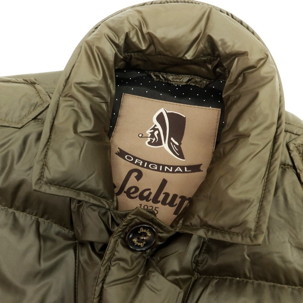 【中古】シーラップ Sealup ナイロン テーラード型 ダウンジャケット カーキ【 44 】【 状態ランクD 】【 メンズ 】