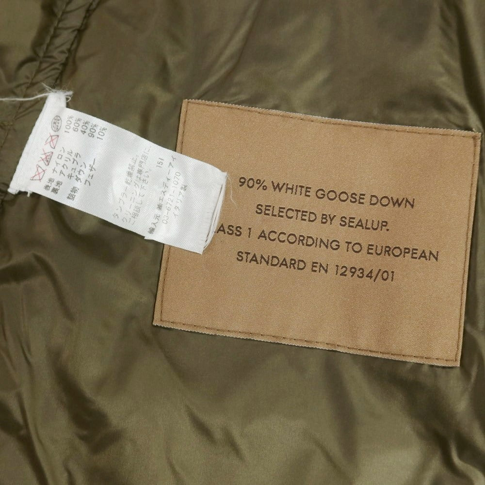 【中古】シーラップ Sealup ナイロン テーラード型 ダウンジャケット カーキ【 44 】【 状態ランクD 】【 メンズ 】