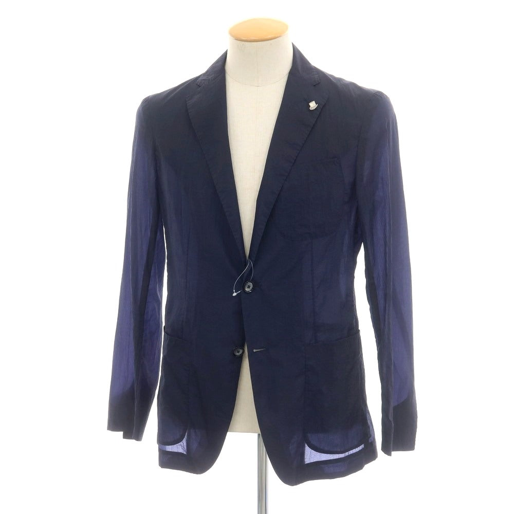 【中古】タリアトーレ TAGLIATORE SAHARA ナイロン 2B テーラードジャケット ネイビー【 44 】【 状態ランクB 】【 メンズ 】