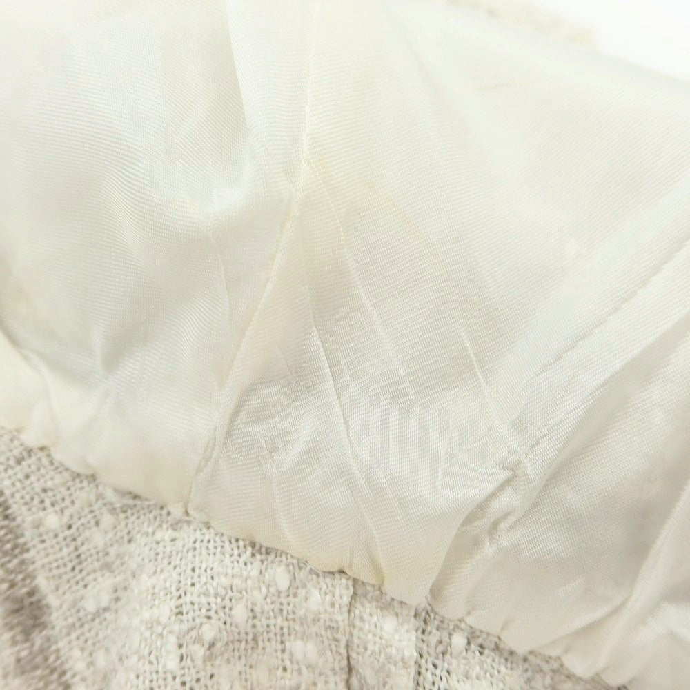 【中古】エルネスト ernesto GFB リネンナイロン ウィンドウペンチェック 2B カジュアルジャケット オフホワイトxグレー【 42 】【 状態ランクC 】【 メンズ 】