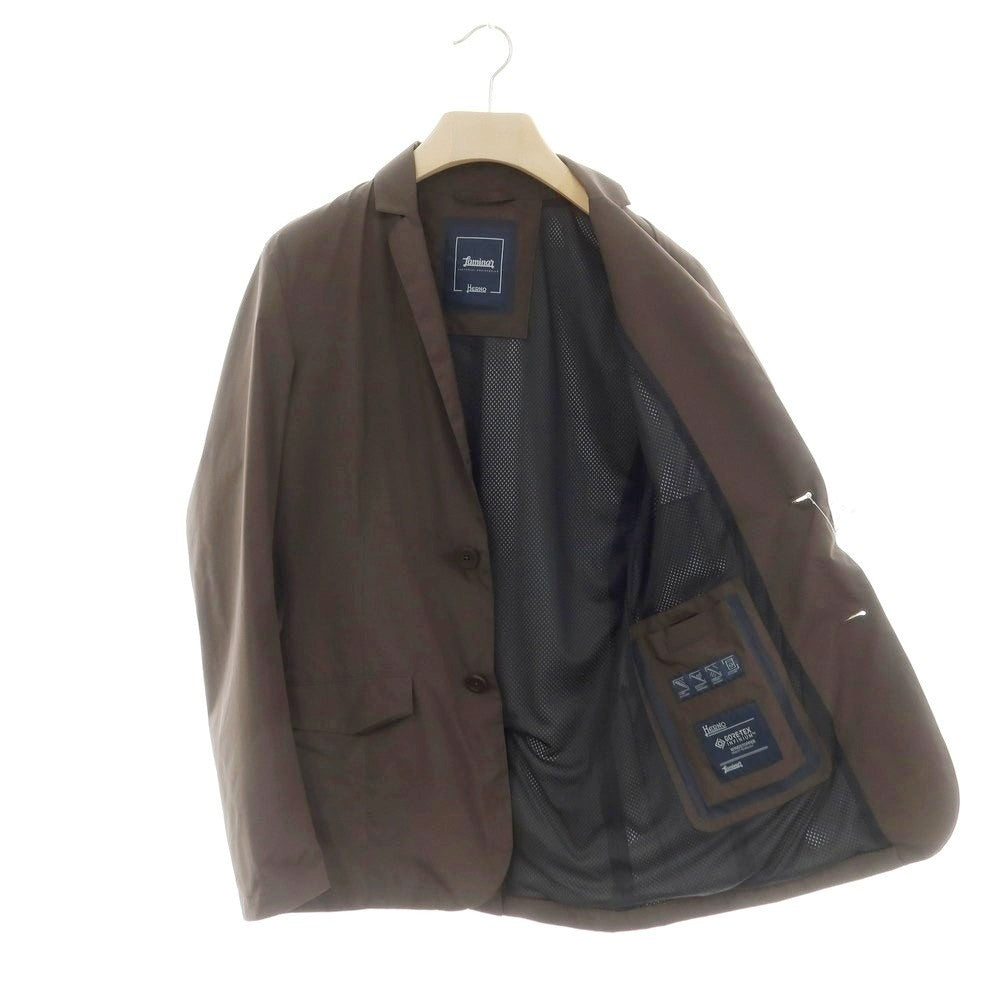 【中古】ヘルノ Herno GORE-TEX INFINIUM WINDSTOPPER ポリエステル 2B カジュアルジャケット ブラウン【 44 】【 状態ランクB 】【 メンズ 】