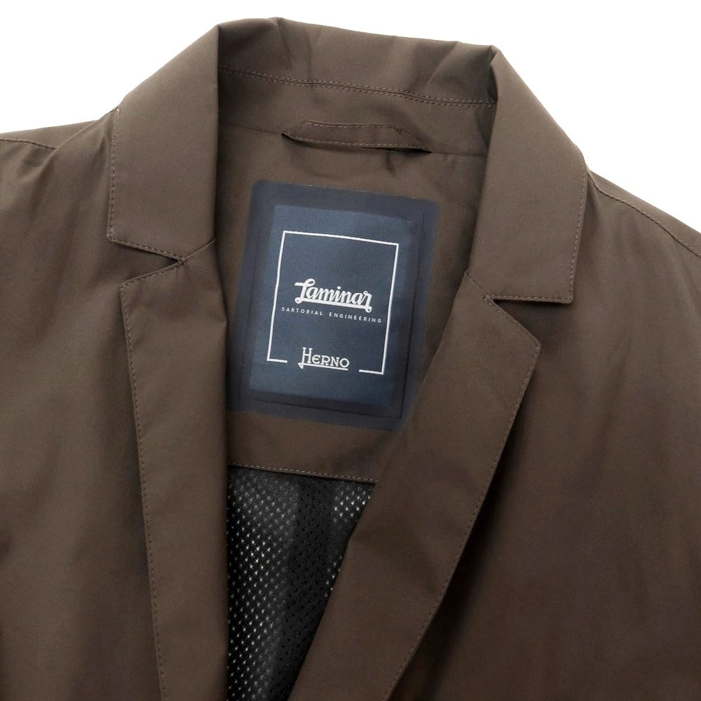 【中古】ヘルノ Herno GORE-TEX INFINIUM WINDSTOPPER ポリエステル 2B カジュアルジャケット ブラウン【 44 】【 状態ランクB 】【 メンズ 】