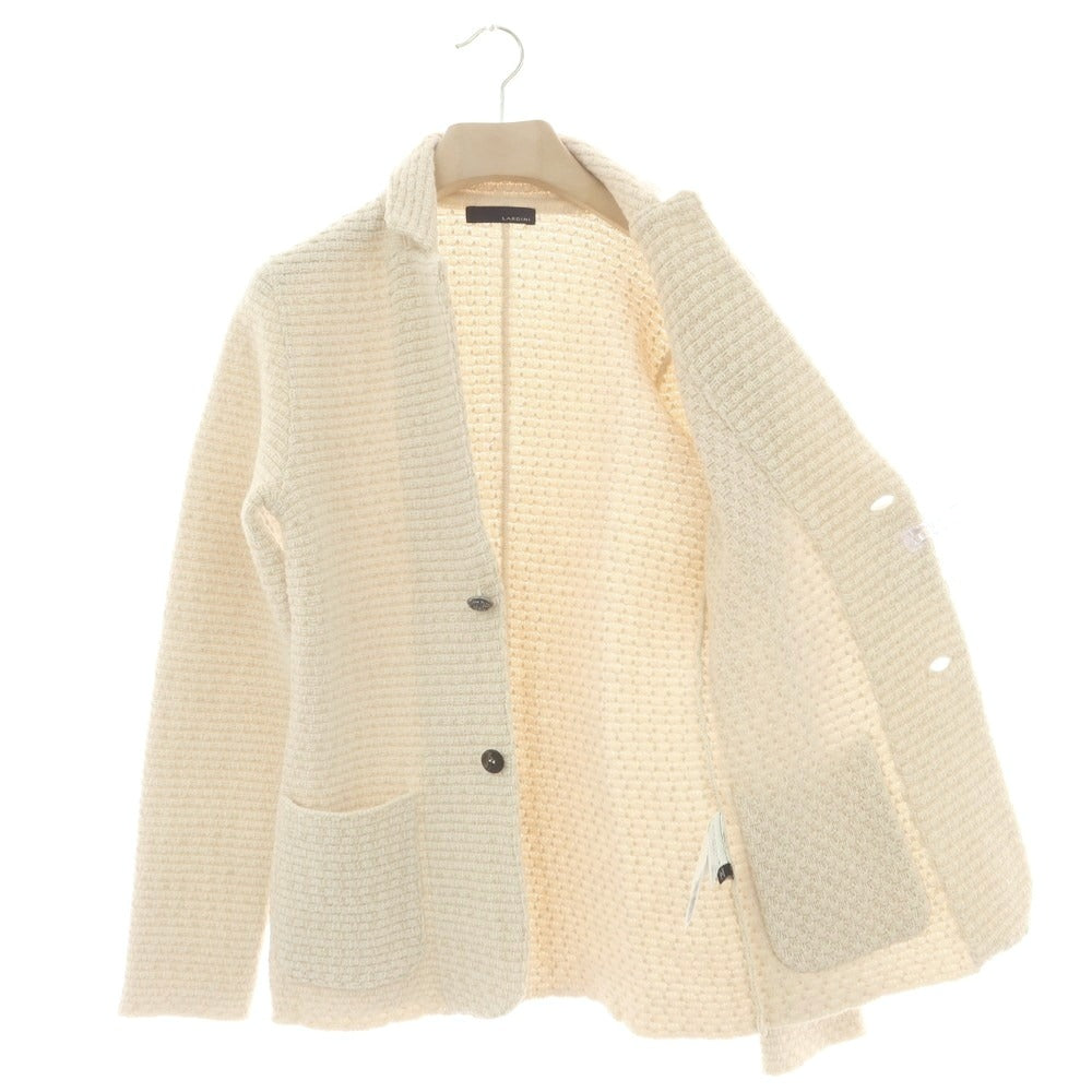 【中古】ラルディーニ LARDINI ウール ニットジャケット アイボリーxベージュ【 XXS 】【 状態ランクB 】【 メンズ 】