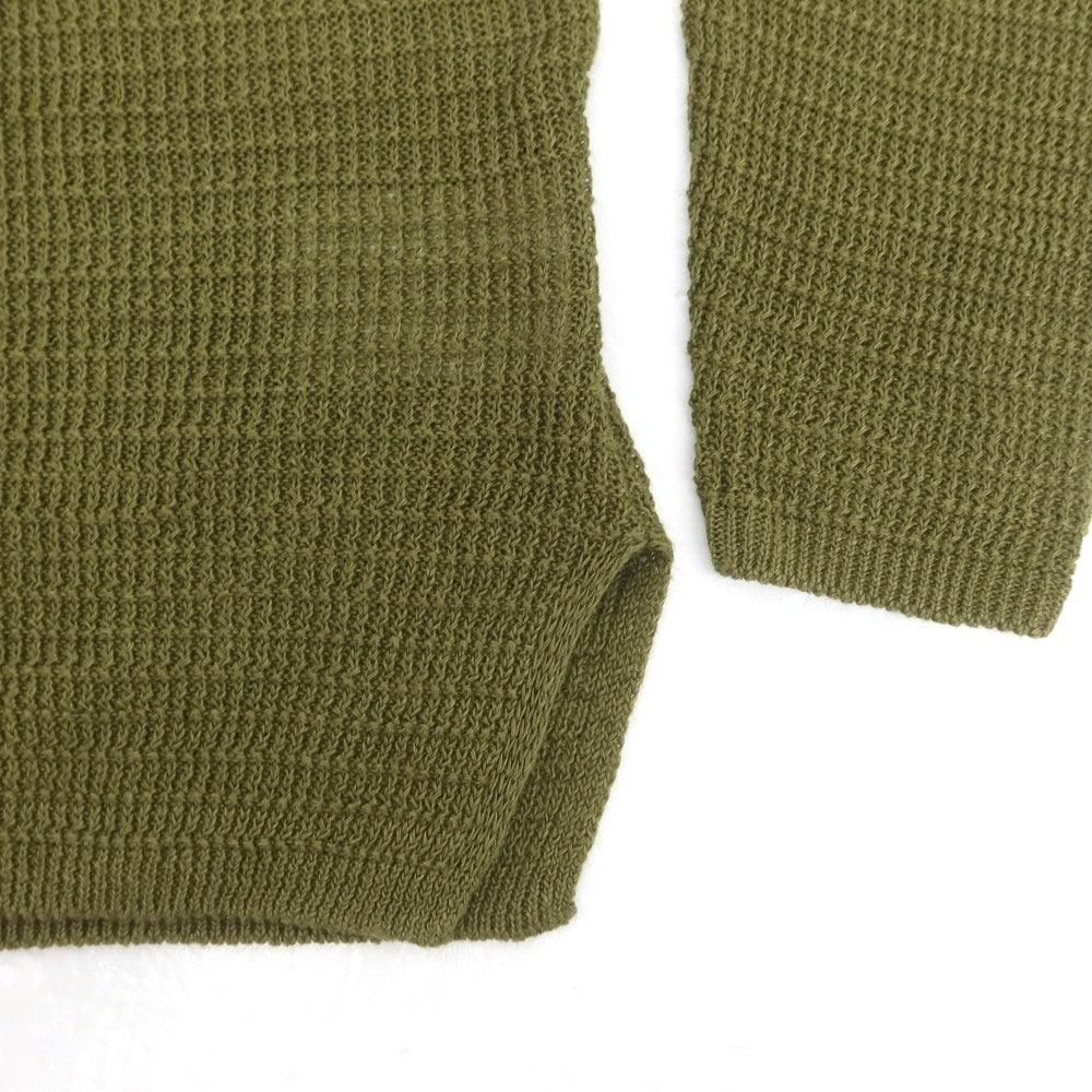 【中古】【未使用】ラルディーニ LARDINI リネン 襟付き カーディガン オリーブ【 44 】【 状態ランクS 】【 メンズ 】