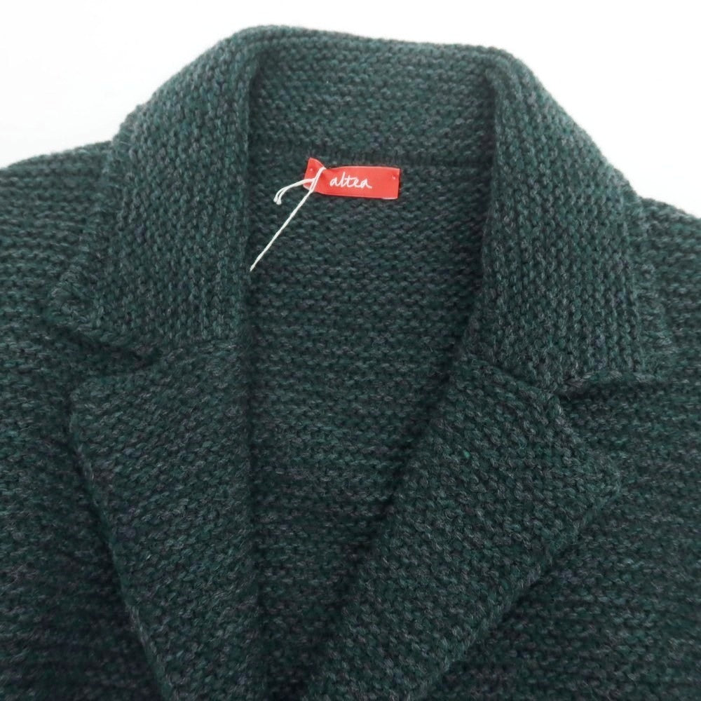 【中古】アルテア Altea ウールアクリル ニットジャケット ダークグリーンxグレー【 XS 】【 状態ランクA 】【 メンズ 】